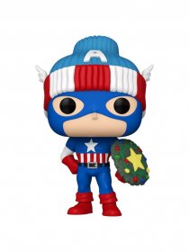 Marvel POP! Vinylová Figurka Holiday Capt. America 9 cm