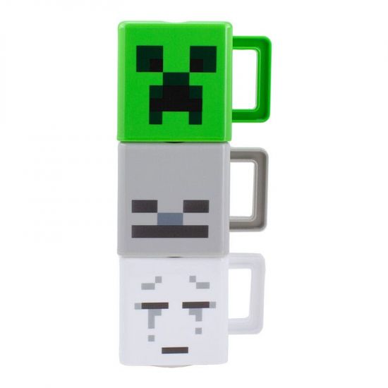 Minecraft: Set of 3 Stacking Mugs - Kliknutím na obrázek zavřete