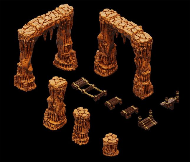 WarLock Tiles Accessory: Dripstone Bridges - Kliknutím na obrázek zavřete