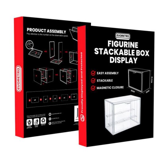 Evoretro Figure Display Box Stackable - Kliknutím na obrázek zavřete