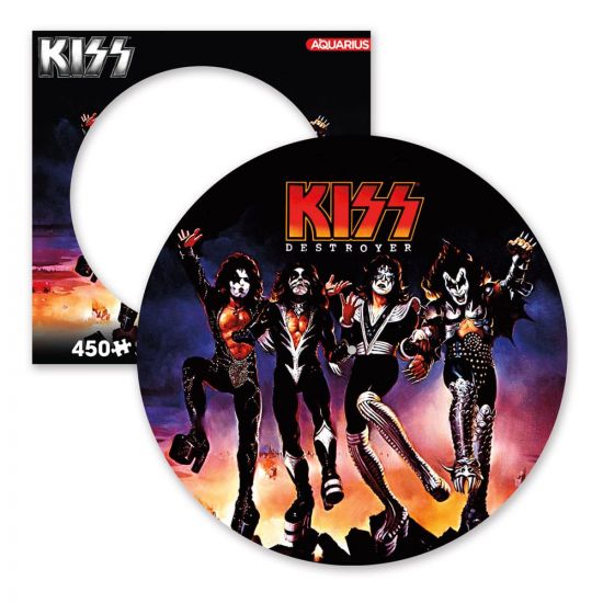 KISS: Destroyer 450 Piece Picture Disc Jigsaw Puzzle - Kliknutím na obrázek zavřete