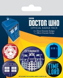 Doctor Who sada odznaků 5-Pack Exterminate