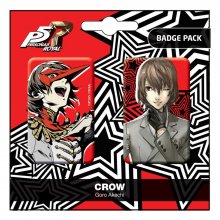 Persona 5 Royal sada odznaků 2-Pack Crow / Goro Akechi