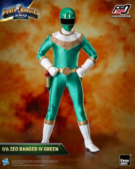 Power Rangers Zeo FigZero Akční figurka 1/6 Ranger IV Green 30 c - Kliknutím na obrázek zavřete