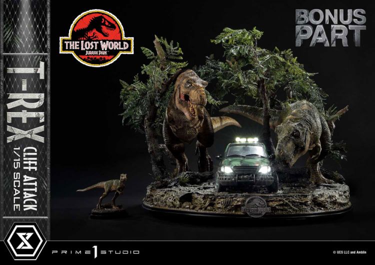 Jurassic World: The Lost World Socha 1/15 T-Rex Cliff Attack Bo - Kliknutím na obrázek zavřete