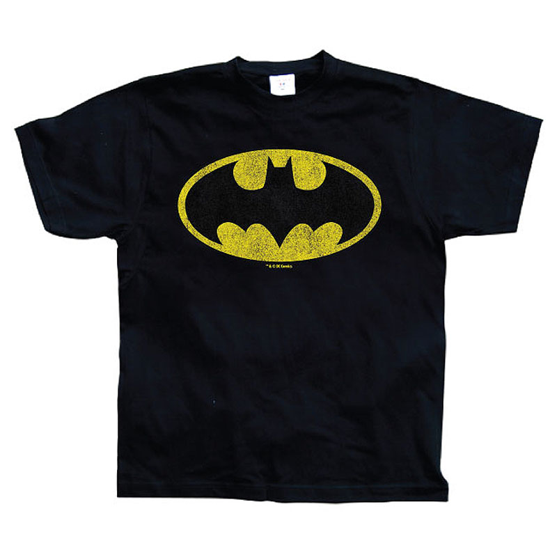 Černé pánské tričko Batman Distressed Logo