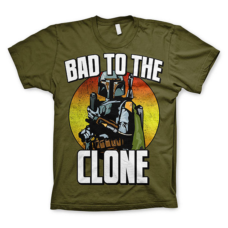 Star Wars olivové pánské tričko Bad To The Clone