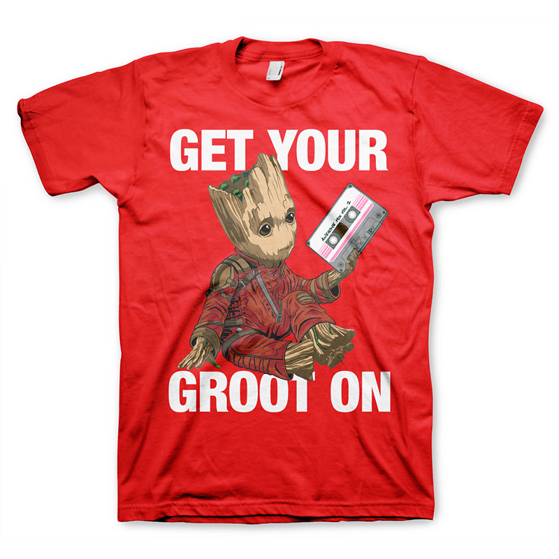 Strážci Galaxie pánské tričko Get Your Groot červené