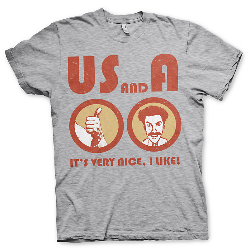 Borat pánské tričko US and A, Very Nice, I Like