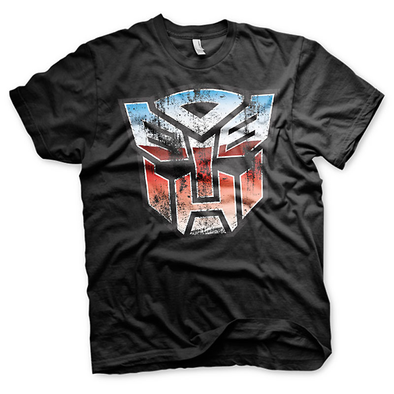 Černé pánské tričko Transformers Autobot Distressed Shield
