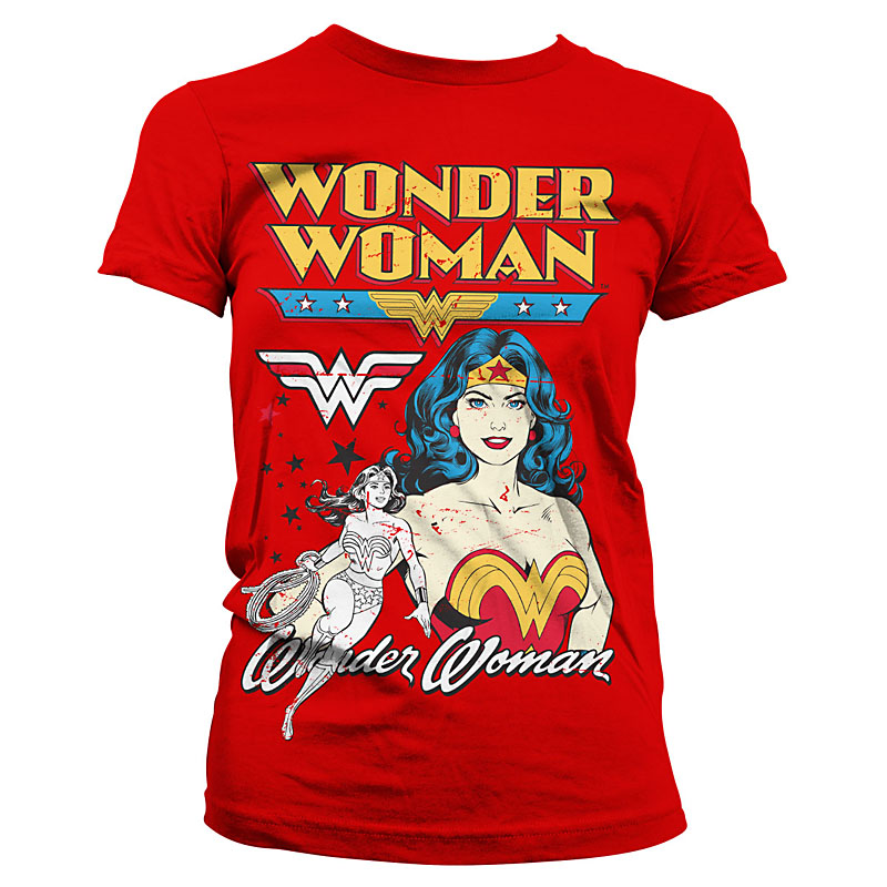 Wonder Woman Posing Červené Dámské tričko