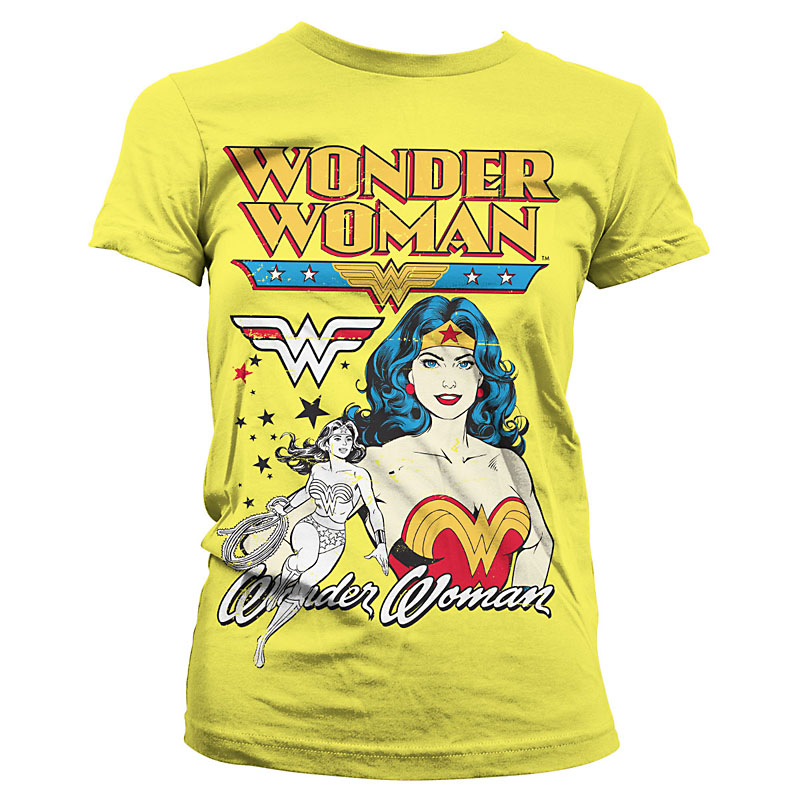 Wonder Woman Posing Dámské tričko žluté M