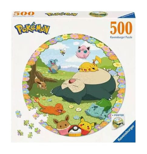 Pokémon Round skládací puzzle Flowery Pokémon (500 pieces) - Kliknutím na obrázek zavřete