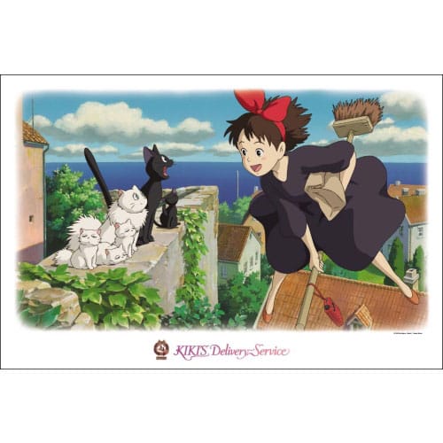 Kiki's Delivery Service skládací puzzle Kiki and the cats (1000 - Kliknutím na obrázek zavřete