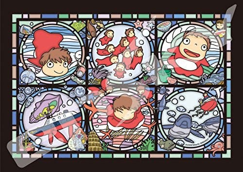 Ponyo skládací puzzle Stained Glass Ponyos everywhere (208 piece - Kliknutím na obrázek zavřete