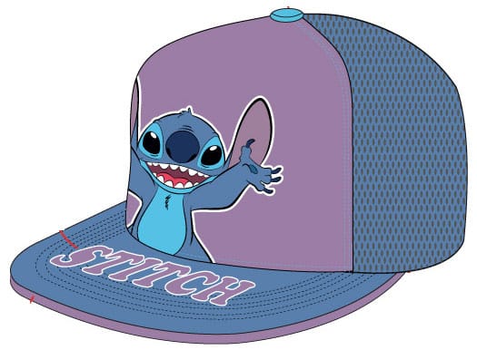 Lilo & Stitch Curved Bill Cap Stitch Standing - Kliknutím na obrázek zavřete