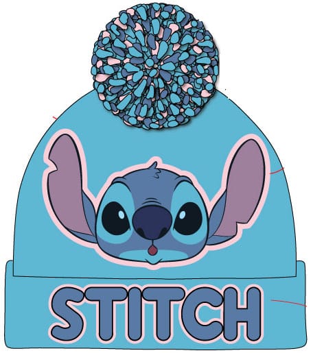 Lilo & Stitch Pom-Pom pletená čepice Light Blue - Kliknutím na obrázek zavřete