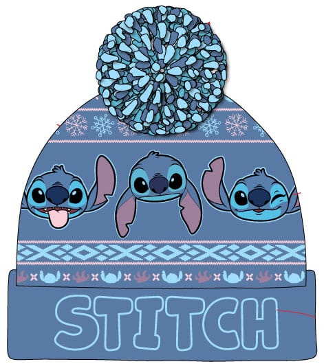 Lilo & Stitch Pom-Pom pletená čepice Dark Blue - Kliknutím na obrázek zavřete