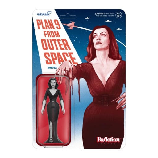 Vampira ReAction Akční figurka Wave 01 Vampira Plan 9 Grayscale - Kliknutím na obrázek zavřete