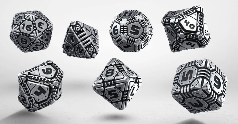 Tech Metal Dice Set (7)