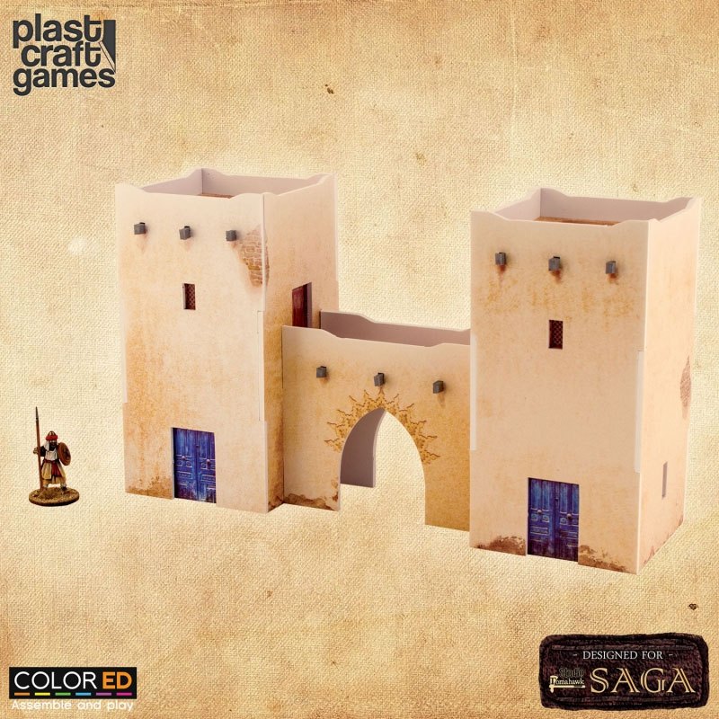 SAGA ColorED Miniature Gaming Model Kit 28 mm Arab Village Entra