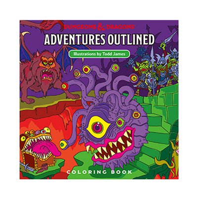 Dungeons a Dragons Adventures Outlined Coloring Book